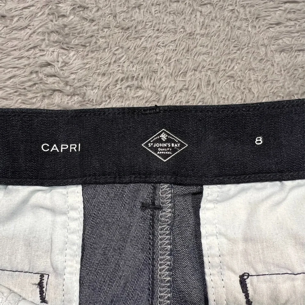 St John's Bay Capri Pants‎ Blue Casual Beach Women's 8 31x19